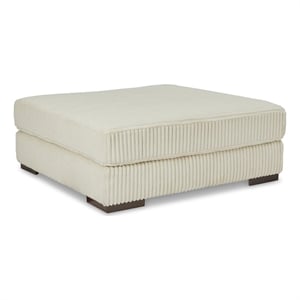 Signature Design by Ashley Lindyn Oversized Fabric Accent Ottoman in Ivory