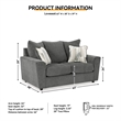 Signature Design by Ashley Stairatt Contemporary Fabric & Wood Loveseat in Gray