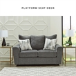 Signature Design by Ashley Stairatt Contemporary Fabric & Wood Loveseat in Gray