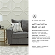 Signature Design by Ashley Stairatt Contemporary Fabric & Wood Loveseat in Gray