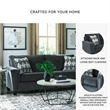 Signature Design by Ashley Abinger Contemporary Fabric Sofa in Smoke Gray