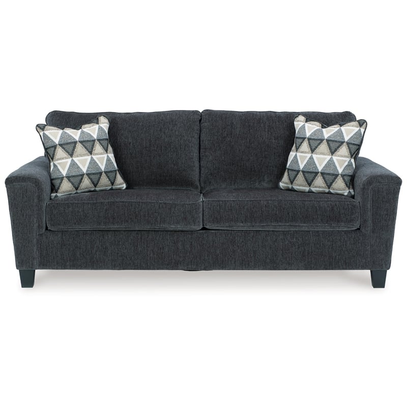 Signature Design by Ashley Abinger Contemporary Fabric Sofa in Smoke Gray