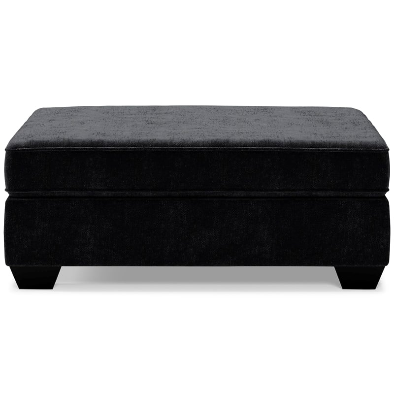 Signature Design by Ashley Lavernett Oversized Fabric Accent Ottoman in Charcoal