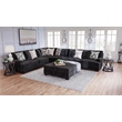 Signature Design by Ashley Lavernett Oversized Fabric Accent Ottoman in Charcoal