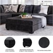 Signature Design by Ashley Lavernett Oversized Fabric Accent Ottoman in Charcoal