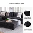 Signature Design by Ashley Lavernett Oversized Fabric Accent Ottoman in Charcoal