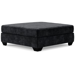 Signature Design by Ashley Lavernett Oversized Fabric Accent Ottoman in Charcoal