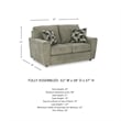 Ashley Furniture Cascilla Contemporary Fabric & Wood Loveseat in Light Gray