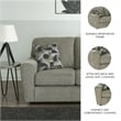 Ashley Furniture Cascilla Contemporary Fabric & Wood Loveseat in Light Gray