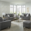 Signature Design by Ashley Stairatt Contemporary Fabric & Wood Sofa in Gray