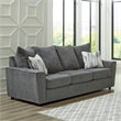 Signature Design by Ashley Stairatt Contemporary Fabric & Wood Sofa in Gray
