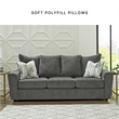 Signature Design by Ashley Stairatt Contemporary Fabric & Wood Sofa in Gray