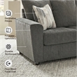 Signature Design by Ashley Stairatt Contemporary Fabric & Wood Sofa in Gray