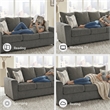 Signature Design by Ashley Stairatt Contemporary Fabric & Wood Sofa in Gray
