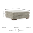 Signature Design by Ashley Bayless Oversized Fabric Accent Ottoman Pewter Gray