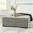 Signature Design by Ashley Bayless Oversized Fabric Accent Ottoman Pewter Gray