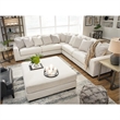 Ashley Furniture Regent Park Oversized Fabric Accent Ottoman in Pewter Gray