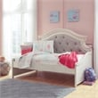 Signature Design by Ashley Realyn Fabric Twin Day Bed in White and Light Gray