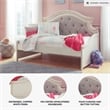 Signature Design by Ashley Realyn Fabric Twin Day Bed in White and Light Gray