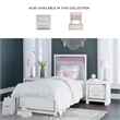 Ashley Furniture Altyra Upholstered Fabric King Panel Headboard in White/Gray