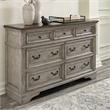 Ashley Furniture Lodenbay 7-Drawer Wood Dresser in Gray & Dark Brown