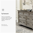 Ashley Furniture Lodenbay 7-Drawer Wood Dresser in Gray & Dark Brown