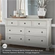 Ashley Furniture Robbinsdale 7-Drawer Wood Dresser in Antiqued White