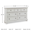 Ashley Furniture Robbinsdale 7-Drawer Wood Dresser in Antiqued White