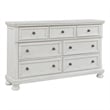 Ashley Furniture Robbinsdale 7-Drawer Wood Dresser in Antiqued White