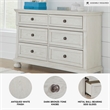 Ashley Furniture Robbinsdale 6-Drawer Wood Dresser in Antiqued White