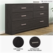 Ashley Furniture Belachime 6-Drawer Modern Wood Dresser in Black