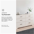 Ashley Furniture Stelsie 6-Drawer Coastal Wood Dresser in White