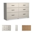 Ashley Furniture Stelsie 6-Drawer Coastal Wood Dresser in White