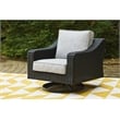 Signature Design by Ashley Beachcroft Black Outdoor Swivel Lounge with Cushion