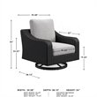 Signature Design by Ashley Beachcroft Black Outdoor Swivel Lounge with Cushion