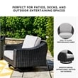 Signature Design by Ashley Beachcroft Black Outdoor Swivel Lounge with Cushion