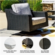 Signature Design by Ashley Beachcroft Black Outdoor Swivel Lounge with Cushion