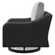Signature Design by Ashley Beachcroft Black Outdoor Swivel Lounge with Cushion