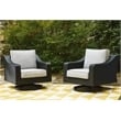 Signature Design by Ashley Beachcroft Black Outdoor Swivel Lounge with Cushion