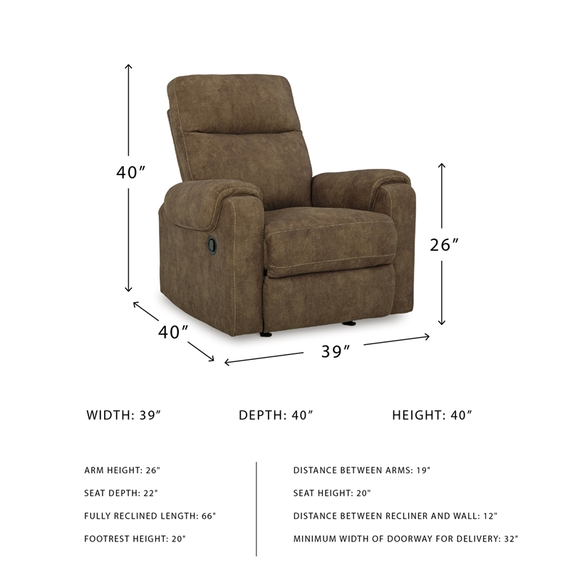 Signature Design by Ashley Edenwold Brown Recliner