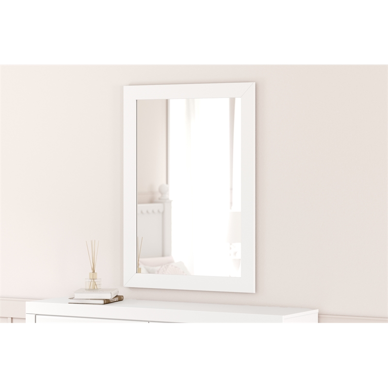 Signature Design by Ashley Mollviney White Bedroom Mirror