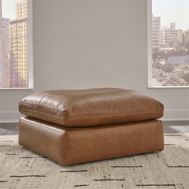 Signature Design by Ashley Emilia Caramel Oversized Accent Ottoman