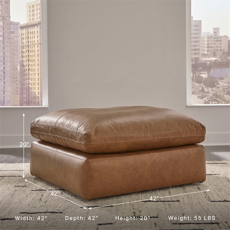 Signature Design by Ashley Emilia Caramel Oversized Accent Ottoman