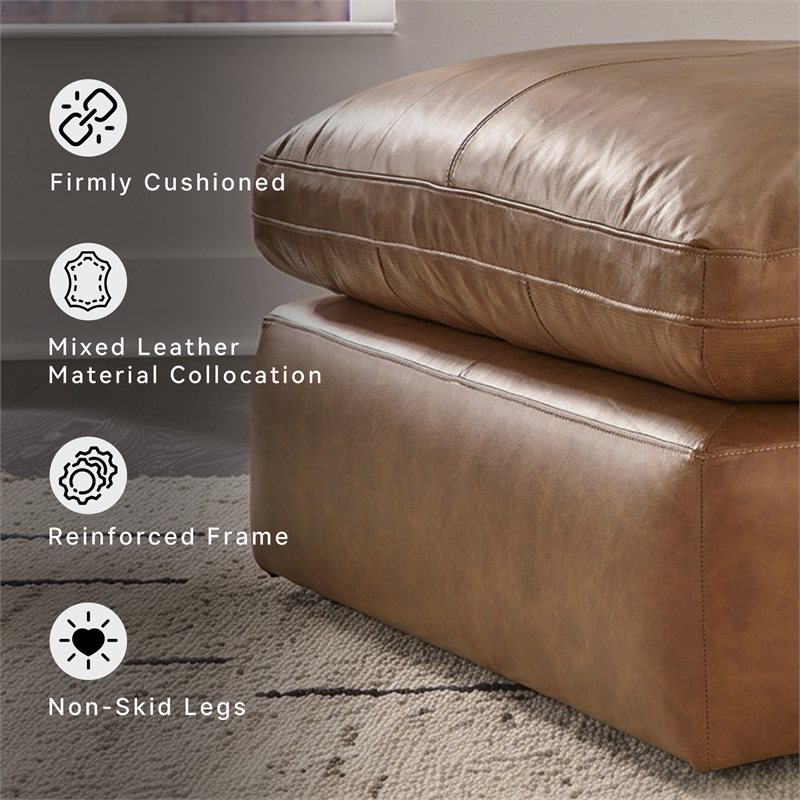 Signature Design by Ashley Emilia Caramel Oversized Accent Ottoman