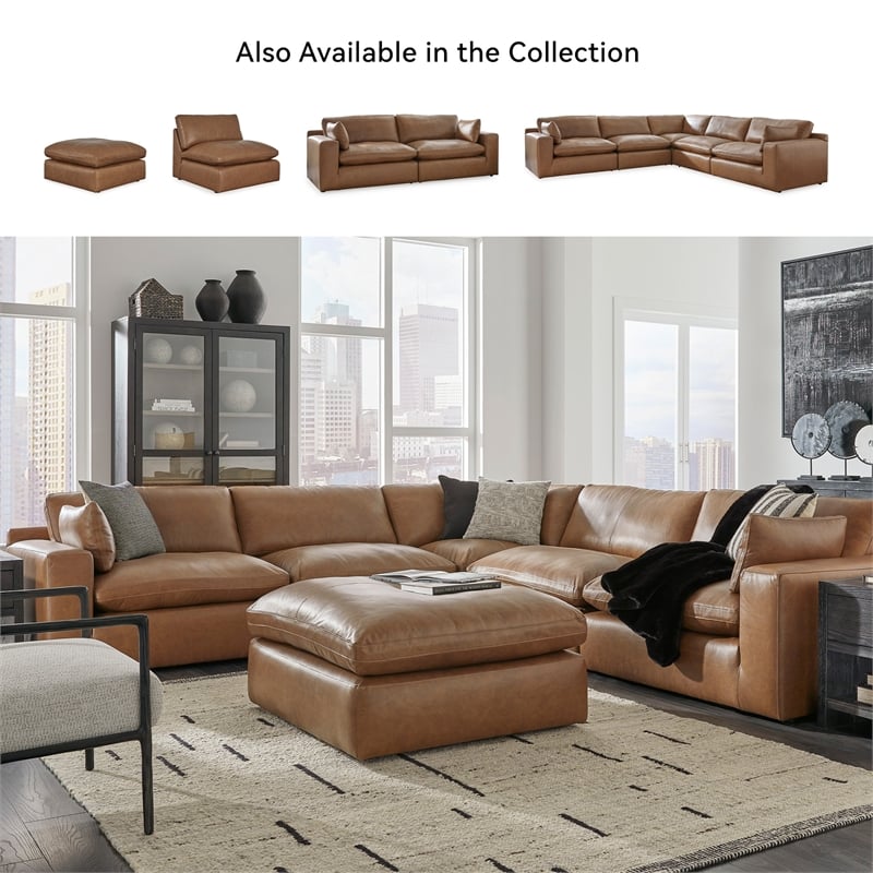 Signature Design by Ashley Emilia Caramel Oversized Accent Ottoman