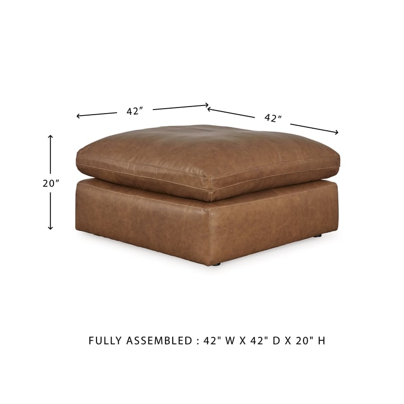Signature Design by Ashley Emilia Caramel Oversized Accent Ottoman
