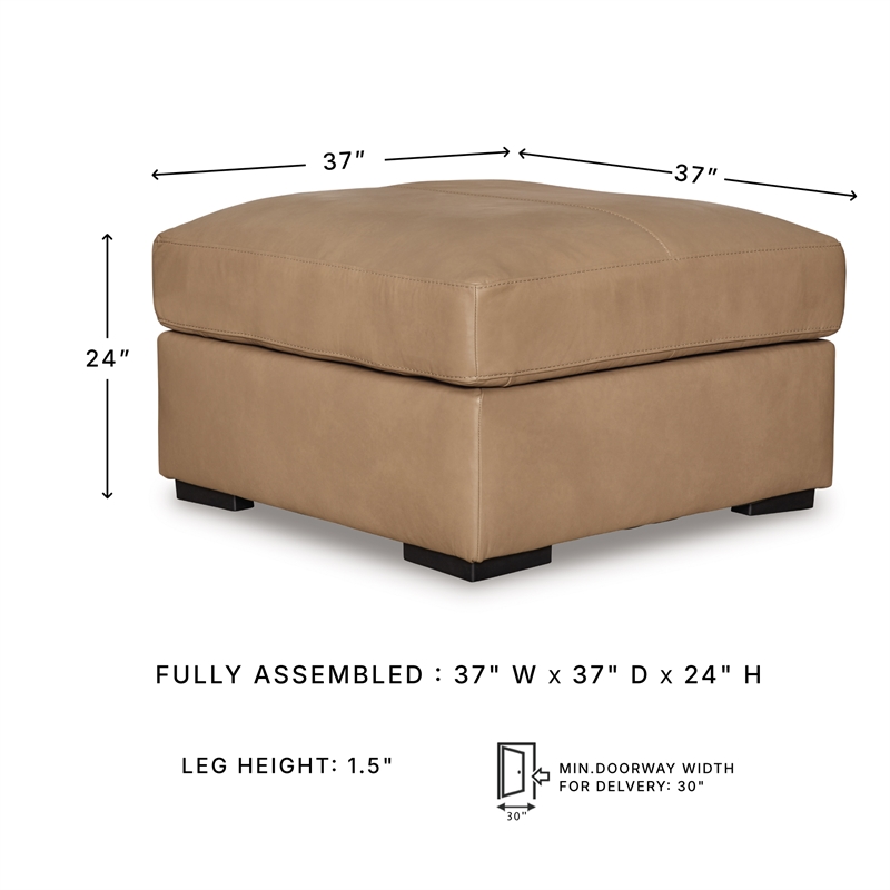 Signature Design by Ashley Bandon Toffee Oversized Accent Ottoman