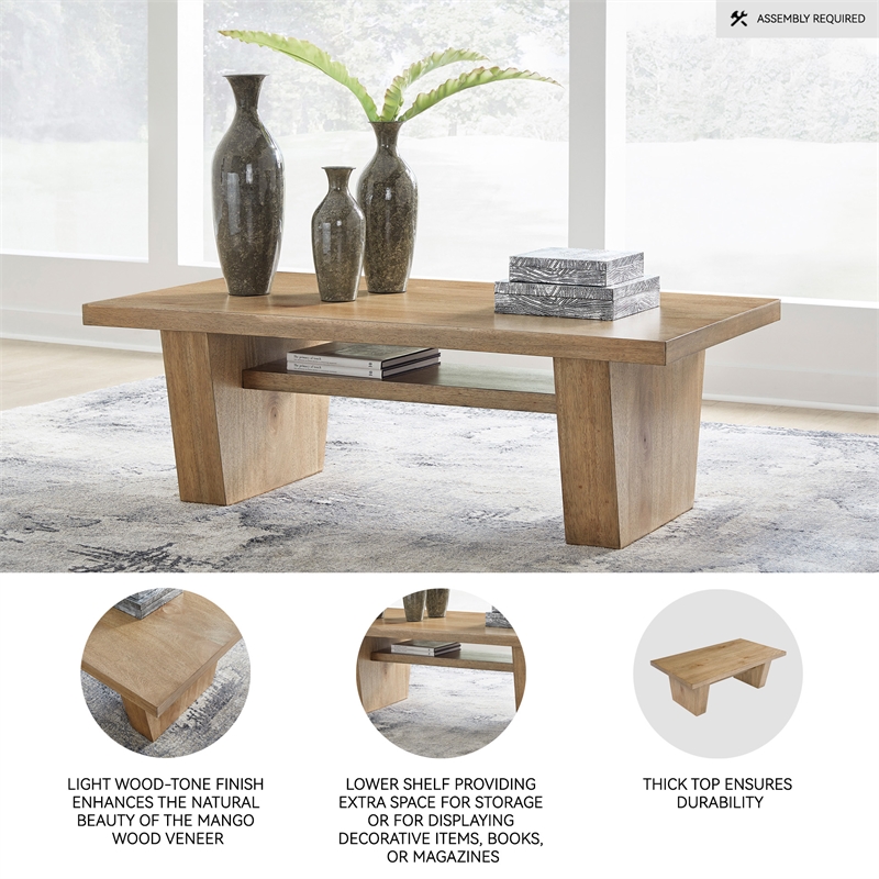Signature Design by Ashley Kristiland Light Brown Coffee Table