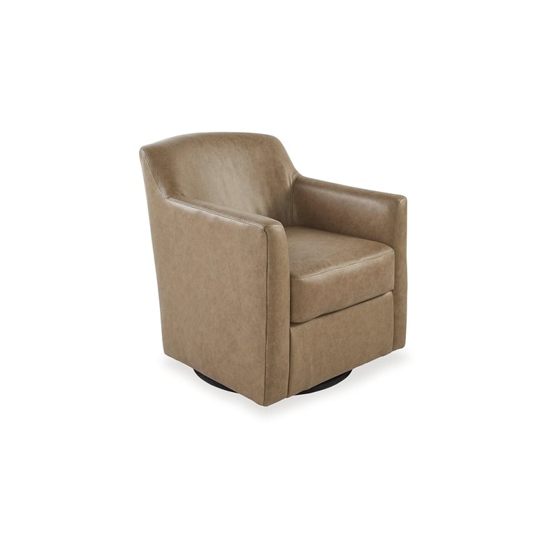 Signature Design by Ashley Bradney Light Brown Swivel Accent Chair