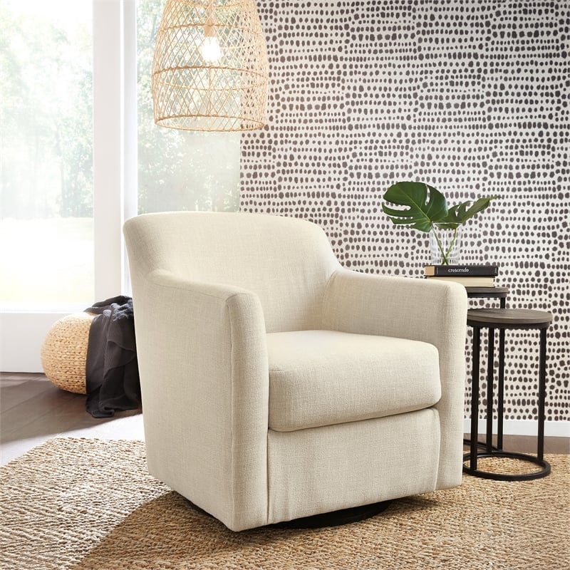 Signature Design by Ashley Bradney Beige Swivel Accent Chair
